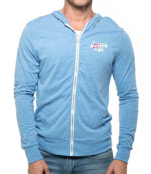 Full-Zip Light Hoodie Unisex Triblend - Image 2